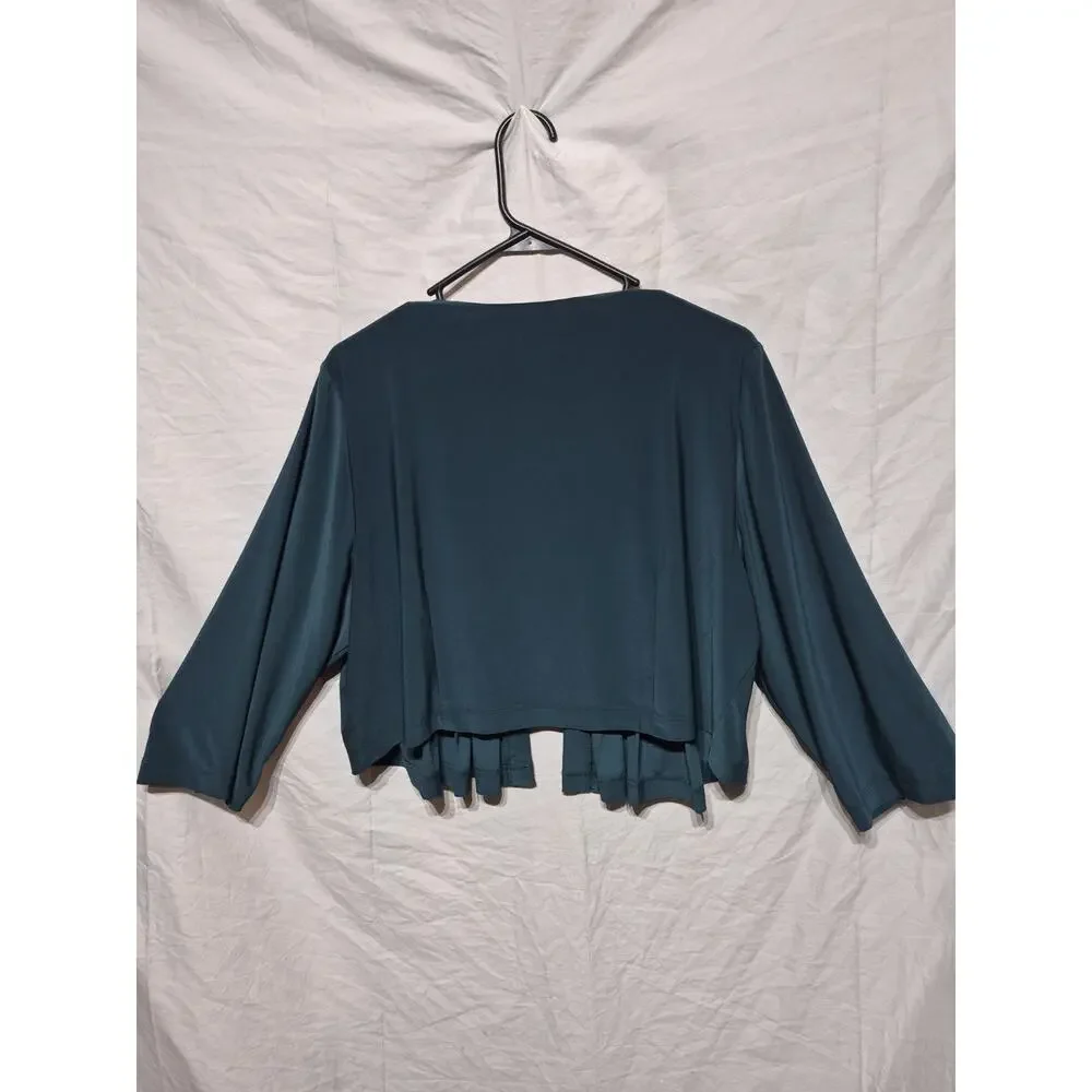 Julian Taylor New York Teal Pleated Cardigan Size 16W. Never Worn - Picture 4 of 6